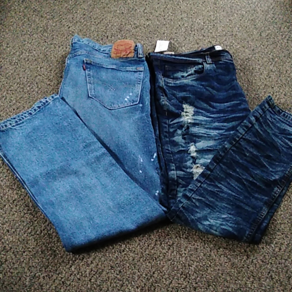 2 pairs of mens pants size 38/34  and 36/34